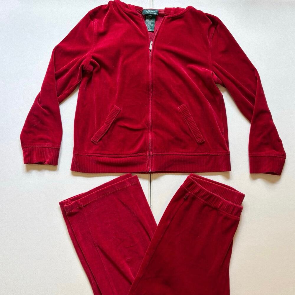 Lauren Ralph Lauren 2-Piece Velour Tracksuit Set